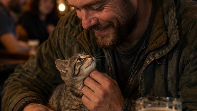 Heartwarming Rescue: Pub Patron Saves Kitten Awaiting New Beginnings